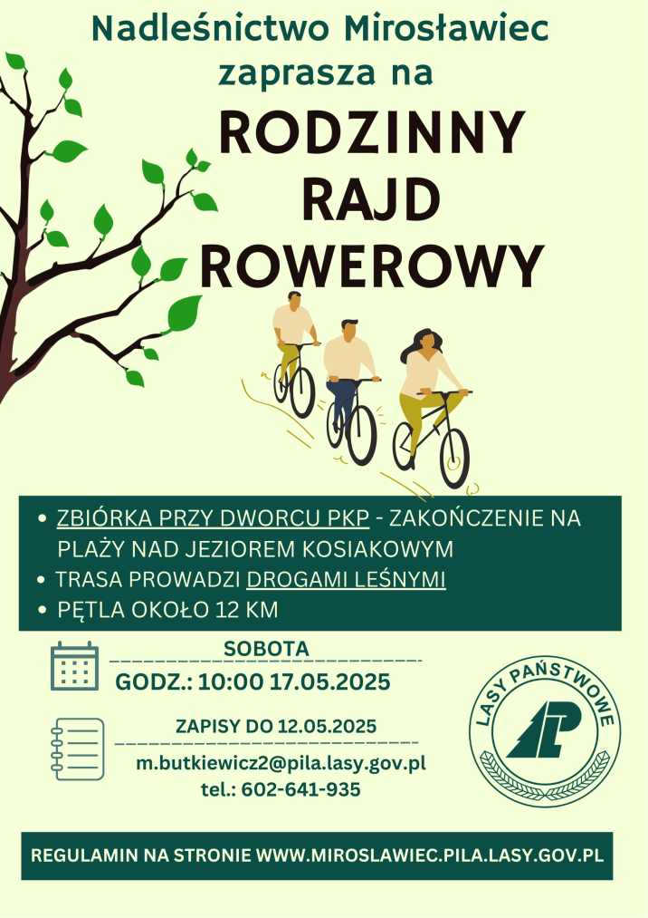 Plakat&#x20;zapraszający&#x20;na&#x20;Rodzinny&#x20;Rajd&#x20;Rowerowy