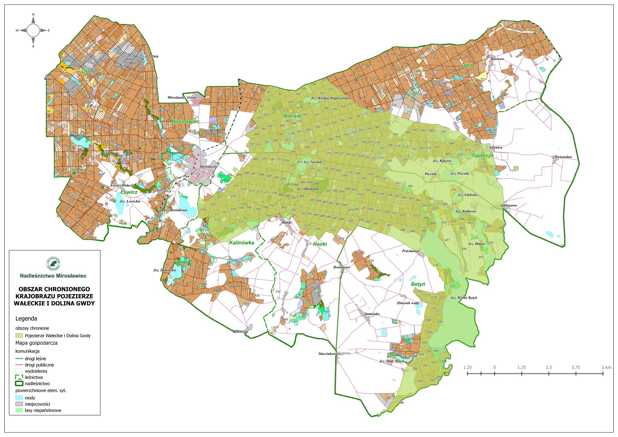 Mapa Obszaru Chronionego Krajobrazu